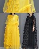Black Tulle Party Dresses O-Neck Asymmetrical Half Sleeve Black Tulle Party Dresses O-Neck Asymmetrical Half Sleeve