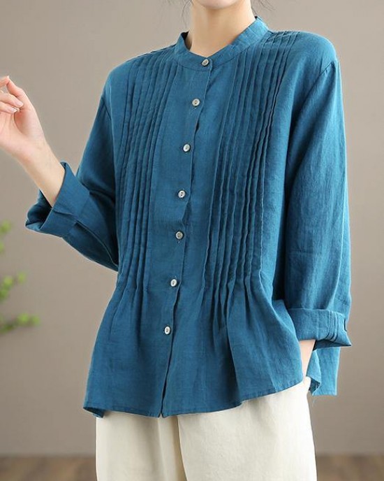 Organic White Linen Shirt Tunics Women Ramie Blouse Organic White Linen Shirt Tunics Women Ramie Blouse