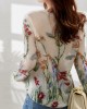 French O-Neck Floral Hollow Out Knit Sweaters Spring French O-Neck Floral Hollow Out Knit Sweaters Spring