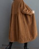 French blackish green corduroy coats Inspiration thick Cinched women coats ( Limited Stock)