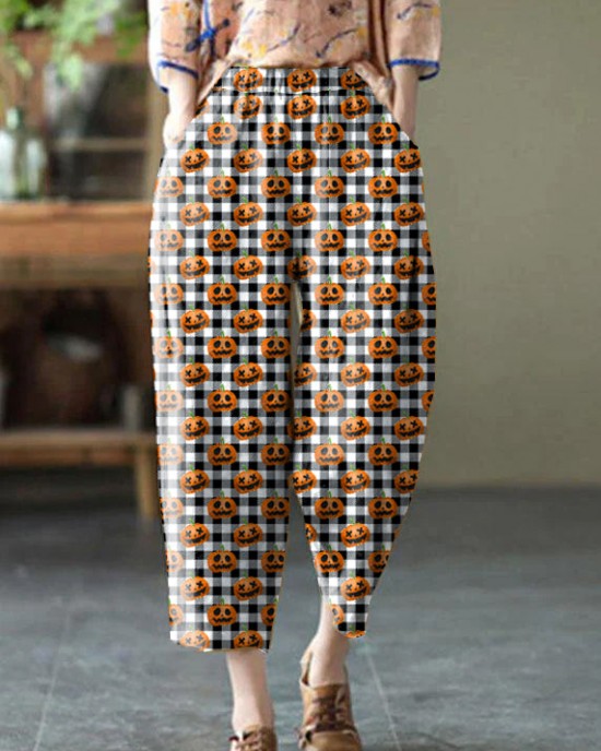 Natural Yellow Elastic Waist Summer Linen Harem Pants Natural Yellow Elastic Waist Summer Linen Harem Pants
