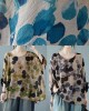 Plus Size Green O-Neck Dot Half Sleeve Shirts Plus Size Green O-Neck Dot Half Sleeve Shirts