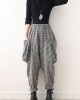 Original design retro gray thick loose large size warm knitted plaid Harlan bloomers Original design retro gray thick loose large size warm knitted plaid Harlan bloomers