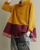 Plus Size Black Tops Lapel Patchwork Clothes Pattern Plus Size Black Tops Lapel Patchwork Clothes Pattern