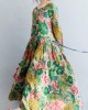 2025 fashion floral long linen dresses plus size clothing maxi dresses 2025 fashion floral long linen dresses plus size clothing maxi dresses