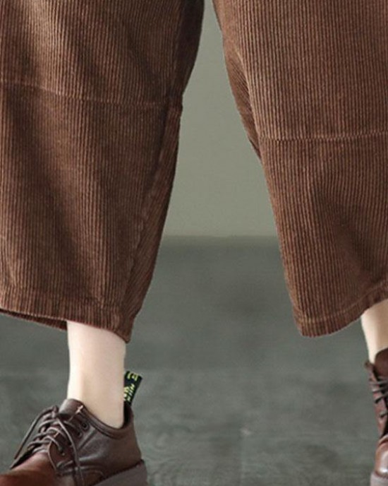 Organic Chocolate High Waist Wide Leg Fall Pants Corduroy Organic Chocolate High Waist Wide Leg Fall Pants Corduroy