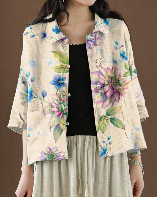 Beautiful Green Peter Pan Collar Pockets Summer Linen top Beautiful Green Peter Pan Collar Pockets Summer Linen top