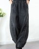 Plus Size Grey Pockets Patchwork Harem Fall Denim Pants