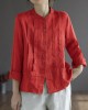 Women Yellow Elegant Button Fall Top Long Sleeve Linen Women Yellow Elegant Button Fall Top Long Sleeve Linen