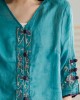 Women Yellow Casual Ramie Cardigan Embroidered Shirt Women Yellow Casual Ramie Cardigan Embroidered Shirt
