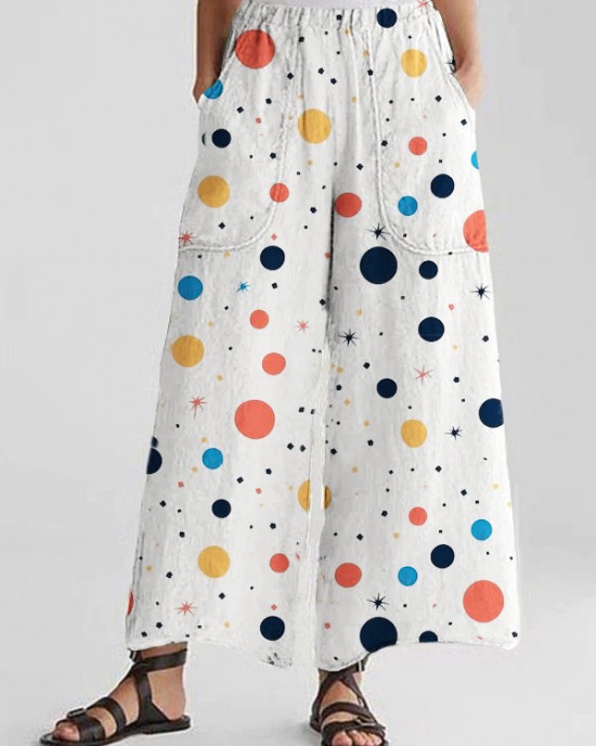 Cotton Linen Loose Wide Leg Casual Pants Cotton Linen Loose Wide Leg Casual Pants