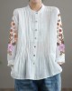 Organic White Linen Shirt Tunics Women Ramie Blouse Organic White Linen Shirt Tunics Women Ramie Blouse