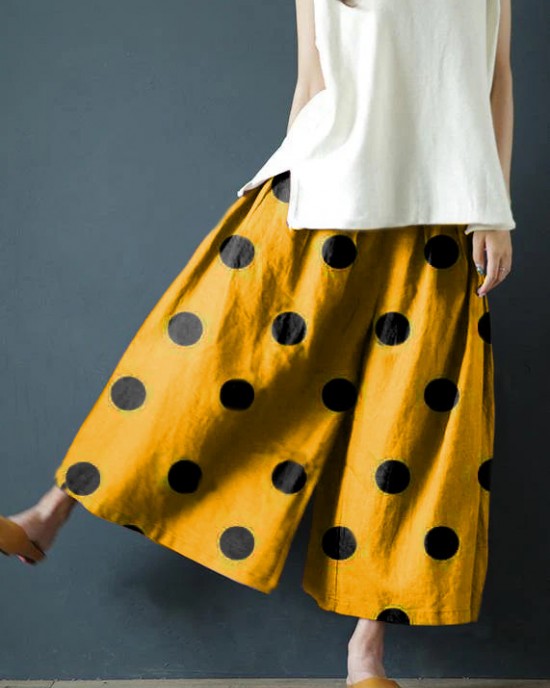 Chunxin original design cotton and linen wide-leg pants Chunxin original design cotton and linen wide-leg pants