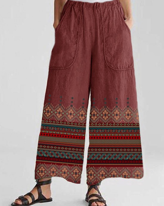 Cotton Linen Loose Wide Leg Casual Pants Cotton Linen Loose Wide Leg Casual Pants