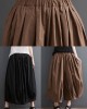 Plus Size Brown Pockets Wide Leg Pants Trousers Summer Cotton Linen Plus Size Brown Pockets Wide Leg Pants Trousers Summer Cotton Linen
