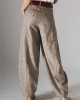 Women High Waist Button Solid Color Harem Pants with Pocket Women High Waist Button Solid Color Harem Pants with Pocket