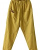 Loose Yellow Loose Casual Summer Pockets Pants Loose Yellow Loose Casual Summer Pockets Pants