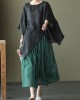 Art Black Asymmetrical Design Embroideried Summer Ramie Shirt Tops Art Black Asymmetrical Design Embroideried Summer Ramie Shirt Tops