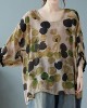 Plus Size Green O-Neck Dot Half Sleeve Shirts Plus Size Green O-Neck Dot Half Sleeve Shirts