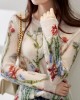 French O-Neck Floral Hollow Out Knit Sweaters Spring French O-Neck Floral Hollow Out Knit Sweaters Spring