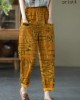 Loose Yellow Loose Casual Summer Pockets Pants Loose Yellow Loose Casual Summer Pockets Pants