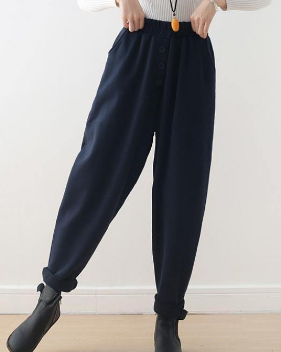 2025 Blue Harem Pants Pants Elastic Loose Bodywear 2025 Blue Harem Pants Pants Elastic Loose Bodywear