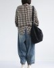 Women Spring Vintage Solid Loose Turnip Pants Jeans Women Spring Vintage Solid Loose Turnip Pants Jeans