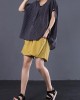 Beautiful blue striped linen clothes For Women v neck baggy summer top Beautiful blue striped linen clothes For Women v neck baggy summer top