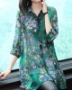 Stylish Peter Pan Collar Button Print Chiffon Shirt Tops Summer Stylish Peter Pan Collar Button Print Chiffon Shirt Tops Summer