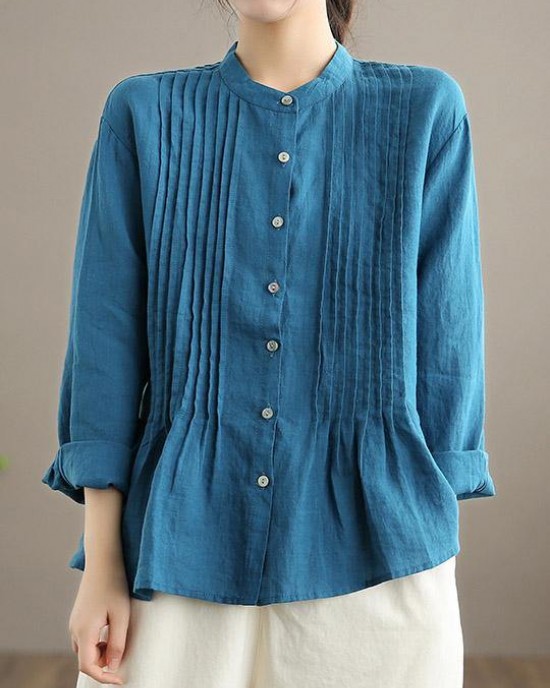 Organic White Linen Shirt Tunics Women Ramie Blouse Organic White Linen Shirt Tunics Women Ramie Blouse