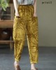 Loose Yellow Loose Casual Summer Pockets Pants Loose Yellow Loose Casual Summer Pockets Pants