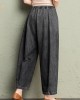 Classy Blue Pockets Loose Harem Fall Denim Pants Classy Blue Pockets Loose Harem Fall Denim Pants