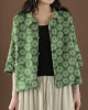 Beautiful Green Peter Pan Collar Pockets Summer Linen top Beautiful Green Peter Pan Collar Pockets Summer Linen top