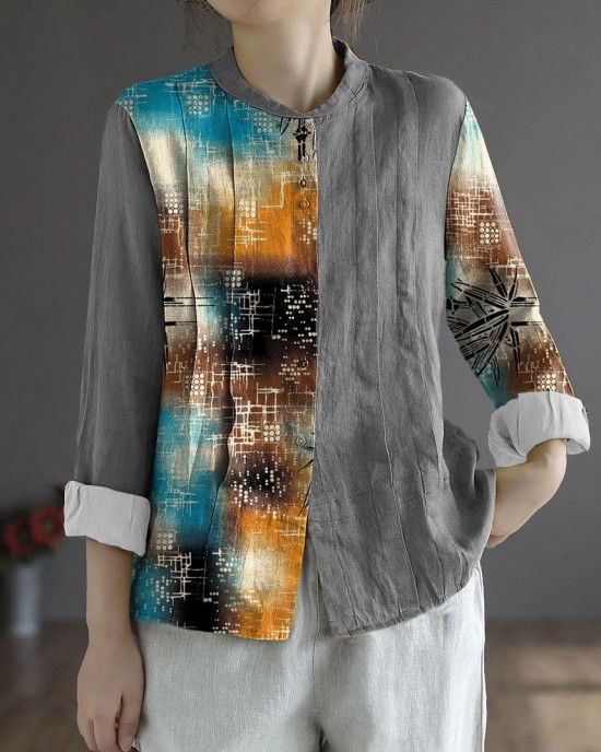 Women Yellow Elegant Button Fall Top Long Sleeve Linen Women Yellow Elegant Button Fall Top Long Sleeve Linen