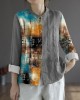 Women Yellow Elegant Button Fall Top Long Sleeve Linen Women Yellow Elegant Button Fall Top Long Sleeve Linen