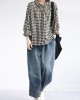 Women Spring Vintage Solid Loose Turnip Pants Jeans Women Spring Vintage Solid Loose Turnip Pants Jeans