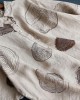 Vintage Beige Peter Pan Collar Print Summer Linen Blouses Half Sleeve Vintage Beige Peter Pan Collar Print Summer Linen Blouses Half Sleeve