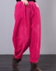 Modern Red Women Pants Oversize Fall Corduroy Pockets Cotton Casual Pants Modern Red Women Pants Oversize Fall Corduroy Pockets Cotton Casual Pants