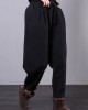 Beautiful black women pants plus size elastic waist pockets Work harem pants Beautiful black women pants plus size elastic waist pockets Work harem pants