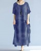 baggy gray long linen dresses oversized layered cotton maxi dress vintage short sleeve cotton clothing baggy gray long linen dresses oversized layered cotton maxi dress vintage short sleeve cotton clothing