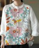 Modern White Loose Patchwork Pockets Fall Long Sleeve Blouse Top Modern White Loose Patchwork Pockets Fall Long Sleeve Blouse Top