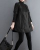 Women Black Knit Patchwork Fine Cotton Filled Sweaters Winter Women Black Knit Patchwork Fine Cotton Filled Sweaters Winter