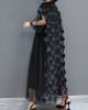 Black Tulle Party Dresses O-Neck Asymmetrical Half Sleeve Black Tulle Party Dresses O-Neck Asymmetrical Half Sleeve