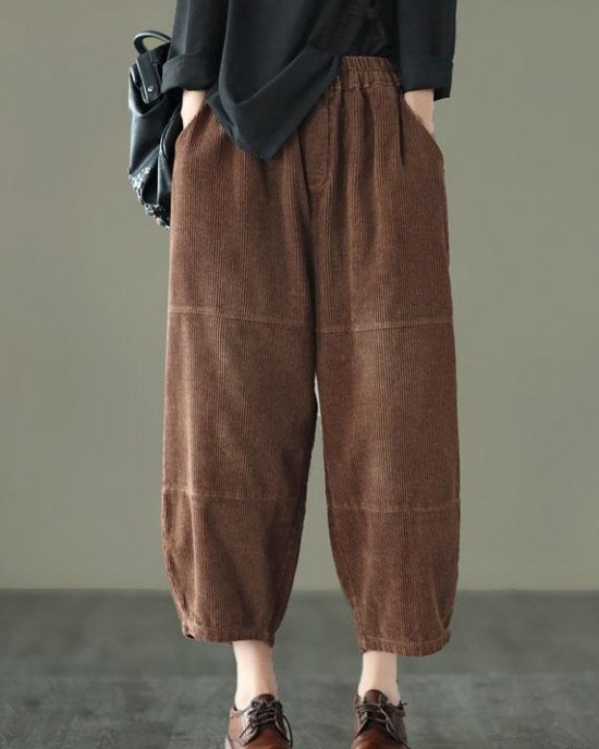 Organic Chocolate High Waist Wide Leg Fall Pants Corduroy Organic Chocolate High Waist Wide Leg Fall Pants Corduroy