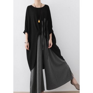 2025 autumn wide leg pants super loose linen pants casual elastic waist oversized
