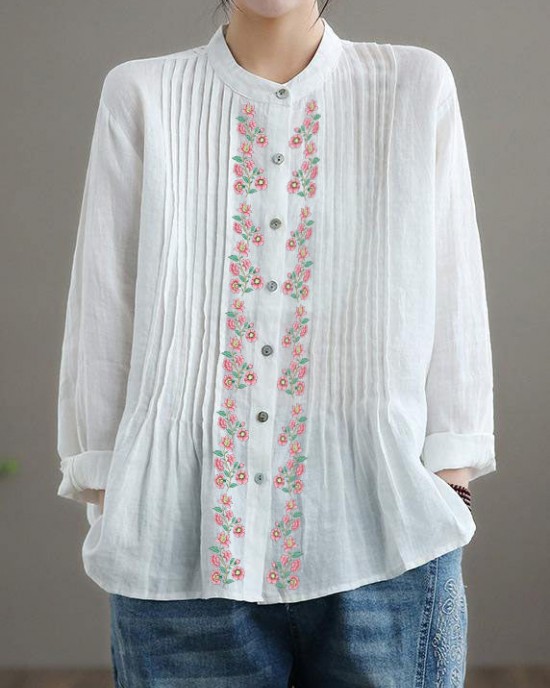 Organic White Linen Shirt Tunics Women Ramie Blouse Organic White Linen Shirt Tunics Women Ramie Blouse