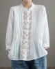 Organic White Linen Shirt Tunics Women Ramie Blouse Organic White Linen Shirt Tunics Women Ramie Blouse