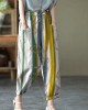 Art Khaki Tie Waist Pockets Summer Harem Pants Linen Art Khaki Tie Waist Pockets Summer Harem Pants Linen