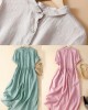 Unique Pink Peter Pan Collar Wrinkled Linen Holiday Dress Short Sleeve Unique Pink Peter Pan Collar Wrinkled Linen Holiday Dress Short Sleeve