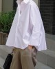 Unique White Peter Pan Collar Button Cotton Shirts Long Sleeve Unique White Peter Pan Collar Button Cotton Shirts Long Sleeve